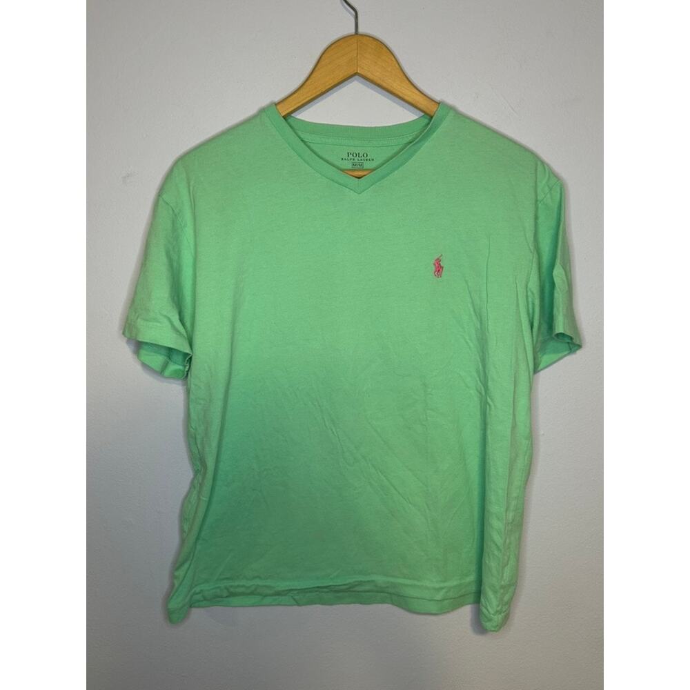 Aqua Polo Ralph Lauren Classic‎ Fit V-Neck T-Shirt | 100% Cotton - (Men's M)